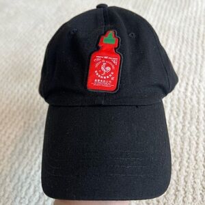 SRIRACHA Hot Sauce Baseball Cap | Black Embroidered Dad Hat | Adjustable OS